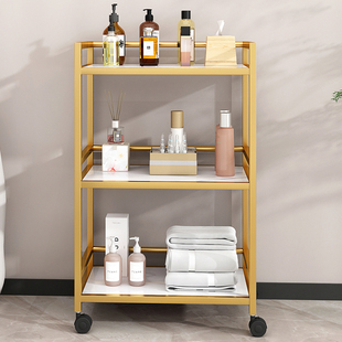美容院小推车置物架高级美发推车发廊工具车纹绣美甲美睫收纳架子