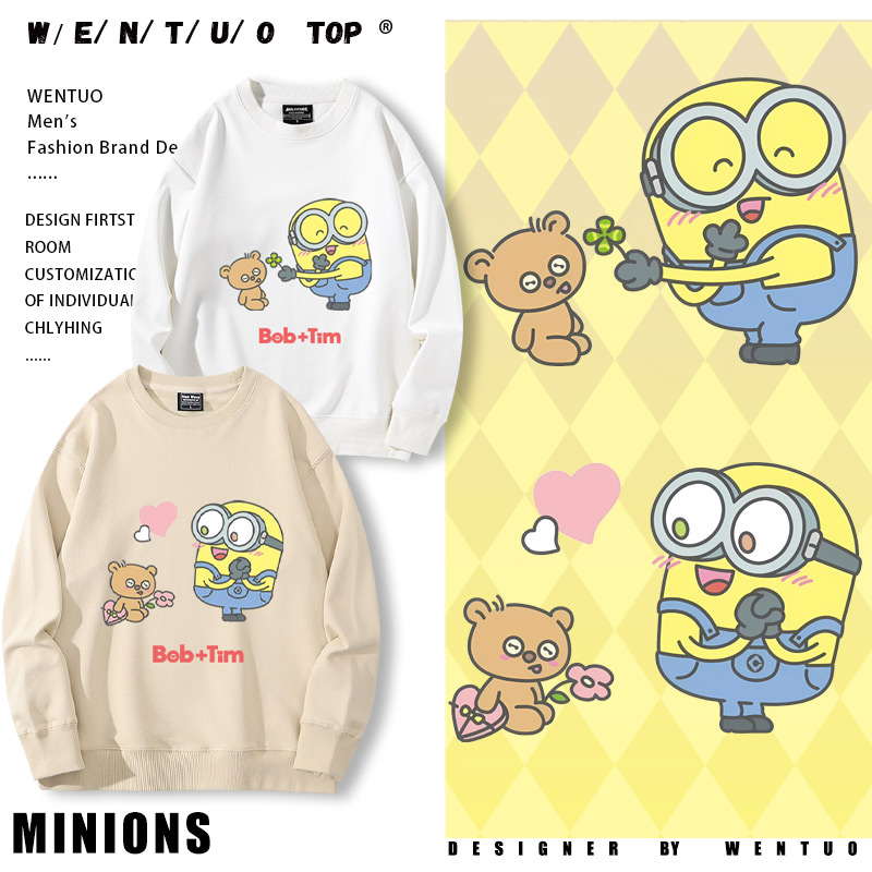 圆领卫衣男女秋冬加绒休闲