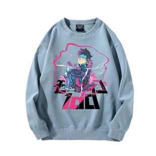 灵能百分百路人影山茂夫联名圆领卫衣男女生秋冬休闲百搭加绒上衣