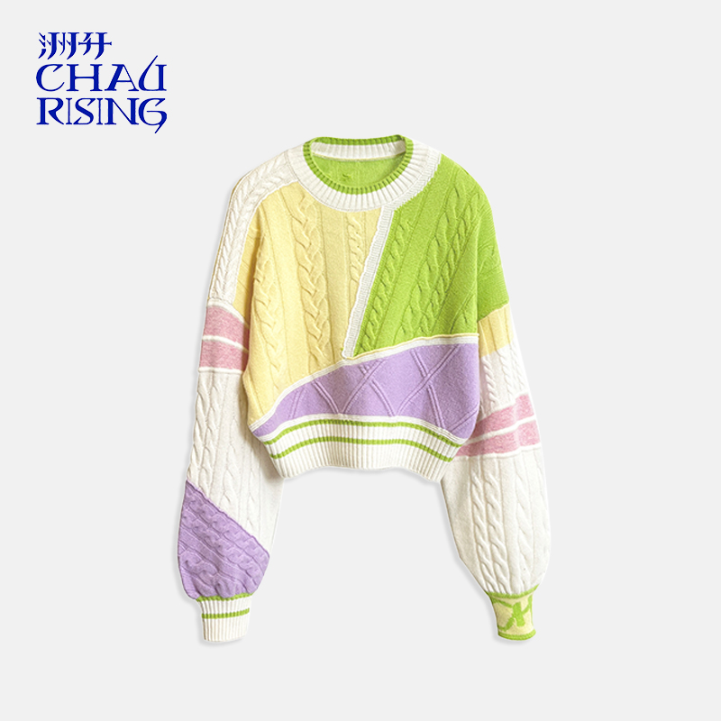 CHAU.RISING圆领羊绒针织衫