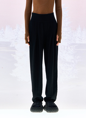 洲升/CHAU.RISING秋冬新品女士简约宽松束脚长裤基础羊绒萝卜裤