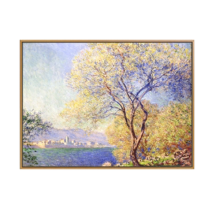 莫奈装饰画客厅挂画安提比斯卧室餐厅玄关沙发背景印象派风景壁画