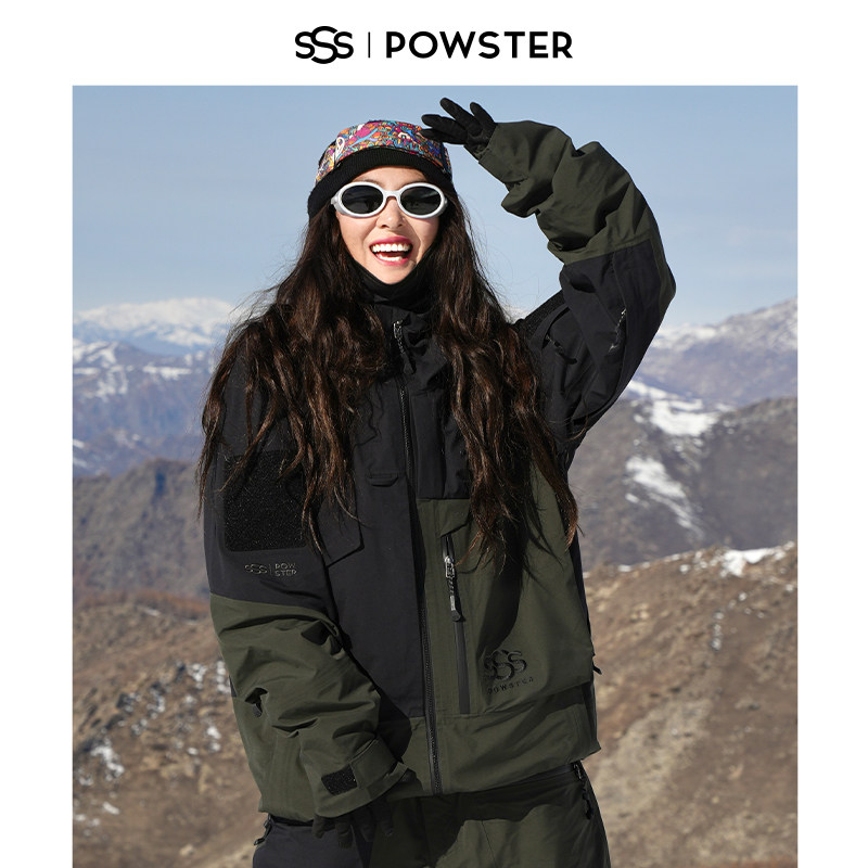 Powster先锋官系列滑雪服 东丽3L专业单板雪地防水透气滑雪服外套