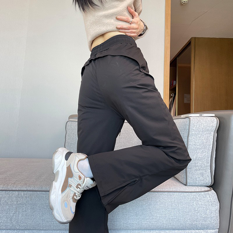 微喇羽绒裤女外穿2025新款冬季防风防寒休闲百搭高腰显瘦保暖棉裤
