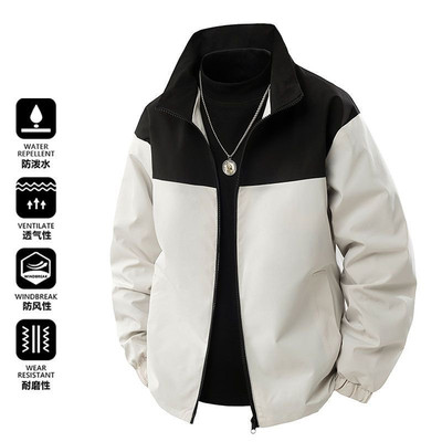 男装防风衣服男士冲锋上衣情侣外套男款春秋季2025年潮牌工装夹克