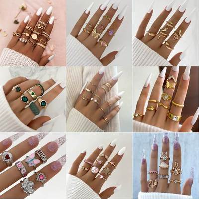 Cross border diamond inlaid heart Girl sweet drop oil ring