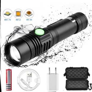 5000LM Led flashlight USB torch Zoomable 18650 Bicycle Light