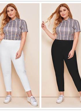 plus size women pants XL-4XL casual big ladies trousers大码