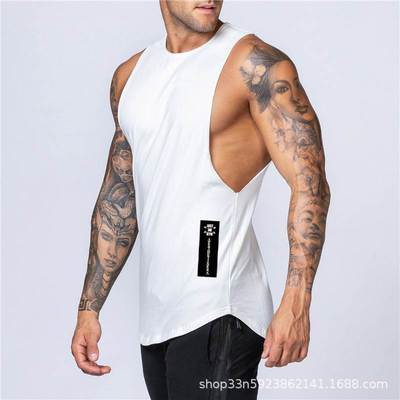 Men vest summer Man gym clothes Singlet男Crossfit背心tanktop