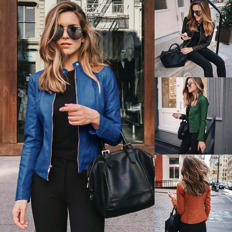 PU Leather Jackets For Women Blazers Autumn Suits Coat女外套