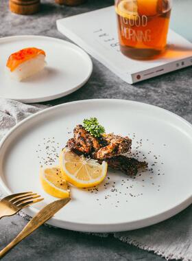 Dinner Plates ceramic steak plate web Porcelain盘 Ware White