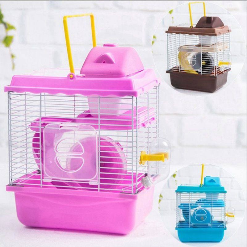 仓鼠笼子别墅用品玩具双层笼子仓鼠豪华别墅透明门塑盖小城堡笼子