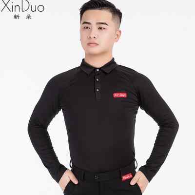 新款拉丁舞服男成年广场跳舞上衣摩登舞交谊舞衣舞蹈服练功服夏季