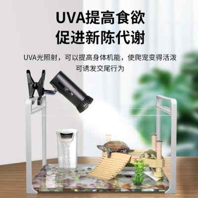 乌龟晒背灯爬宠uvb全光谱led太阳补钙三合一晒龟灯鱼龟缸专用灯泡