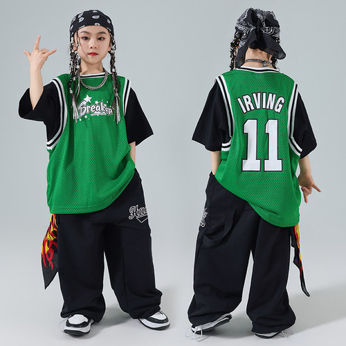 乐咪酷男女童嘻哈街舞炸街演出服