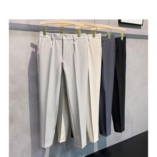 纯色小西裤 小脚裤 韩版 男士 潮流百搭 薄款 休闲裤 九分裤 夏季 子男修身