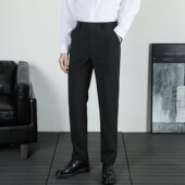 直筒高级感抗皱裤 男士 子百搭修身 职业正装 春季 长裤 商务风黑色西裤