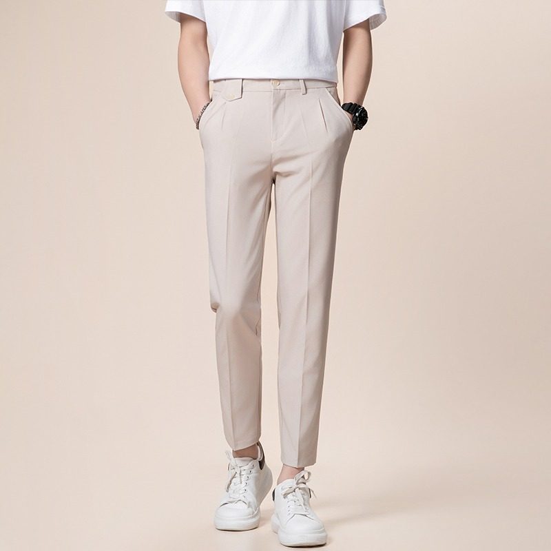 正装九分休闲轻熟修身春夏季免烫