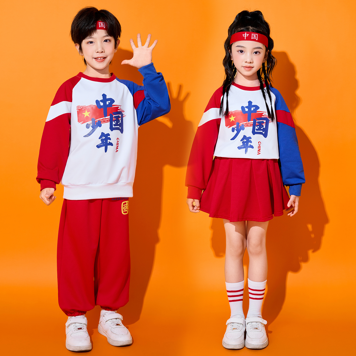 儿童演出服中国风啦啦队表演服小学生运动会服装幼儿园元旦舞蹈服
