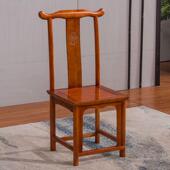 茶桌专用凳子实木椅子中式 仿古餐厅靠背椅家用酒店饭店餐椅耐用老