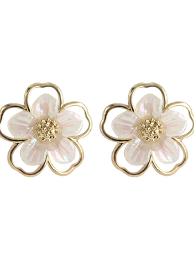 甜美风情人节925银针双层耳环