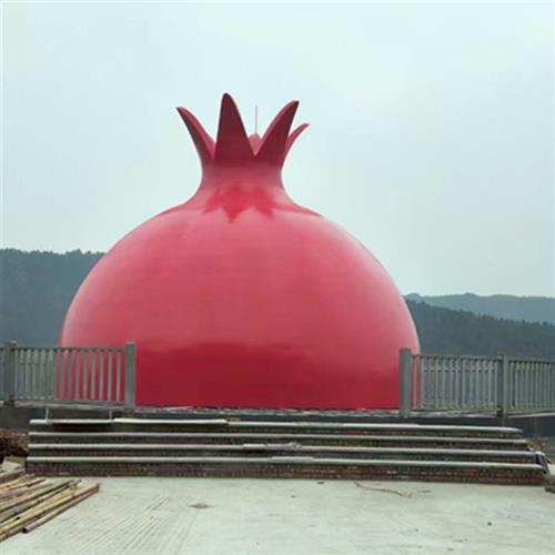 大型玻璃钢石榴雕塑仿真瓜果蔬菜水果造型户外生态园果园摆件定制