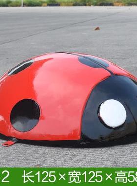 户外仿真七星瓢虫玻璃钢雕塑幼儿园商场楼盘小区园林草坪甲虫摆件