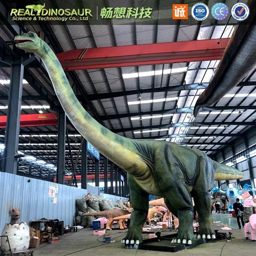 景区仿真恐龙美陈造景能动会叫户外景观互动恐龙模型游艺装置