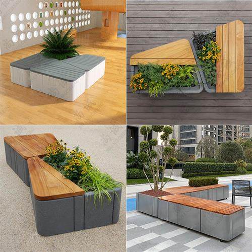 玻璃钢休闲椅户外花盆座椅组合广场等候凉亭创意花箱异形坐凳美陈,商业/办公家具,排椅系列,淘宝优惠券,粉丝福利购,淘宝优惠卷