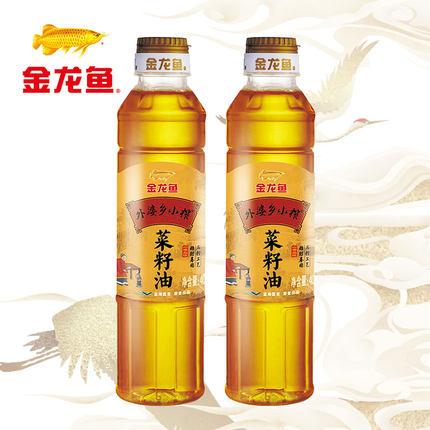 金龙鱼外婆乡小榨菜籽油400ml小瓶装家宿舍用非转基因压榨食用油