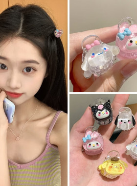 奶味蓝 发卡通头顶发夹小抓夹网红发卡小号女可爱刘海夹头发的