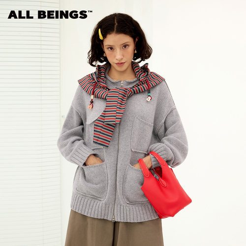 ALLBEINGS羊毛针织口袋外套