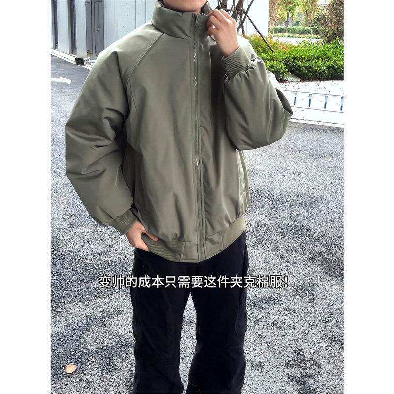 高端男士厚实保暖棉服2026年冬季新款三防工装立领夹克男棉衣外套