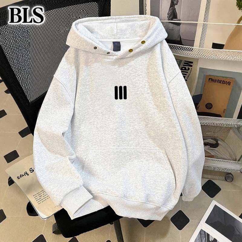 高端连帽加绒卫衣男款秋冬2025新款潮牌美式重磅加绒加厚套头外套