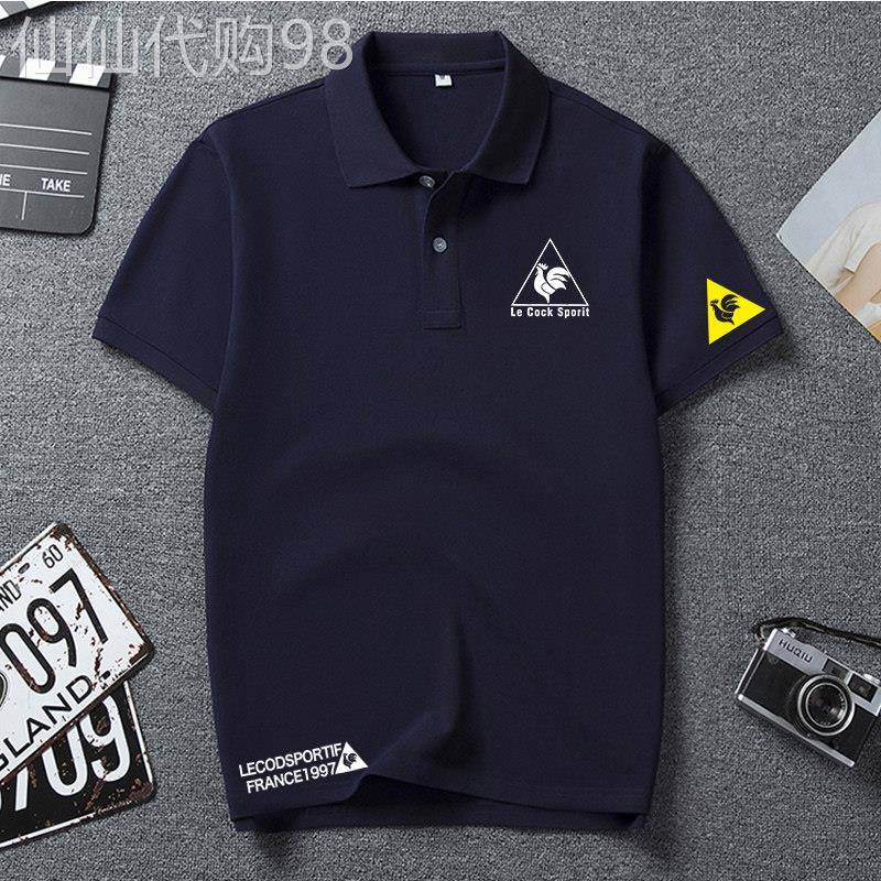 欧洲站!高端品质~法国公鸡男士polo衫短袖宽松加大翻领潮牌潮流