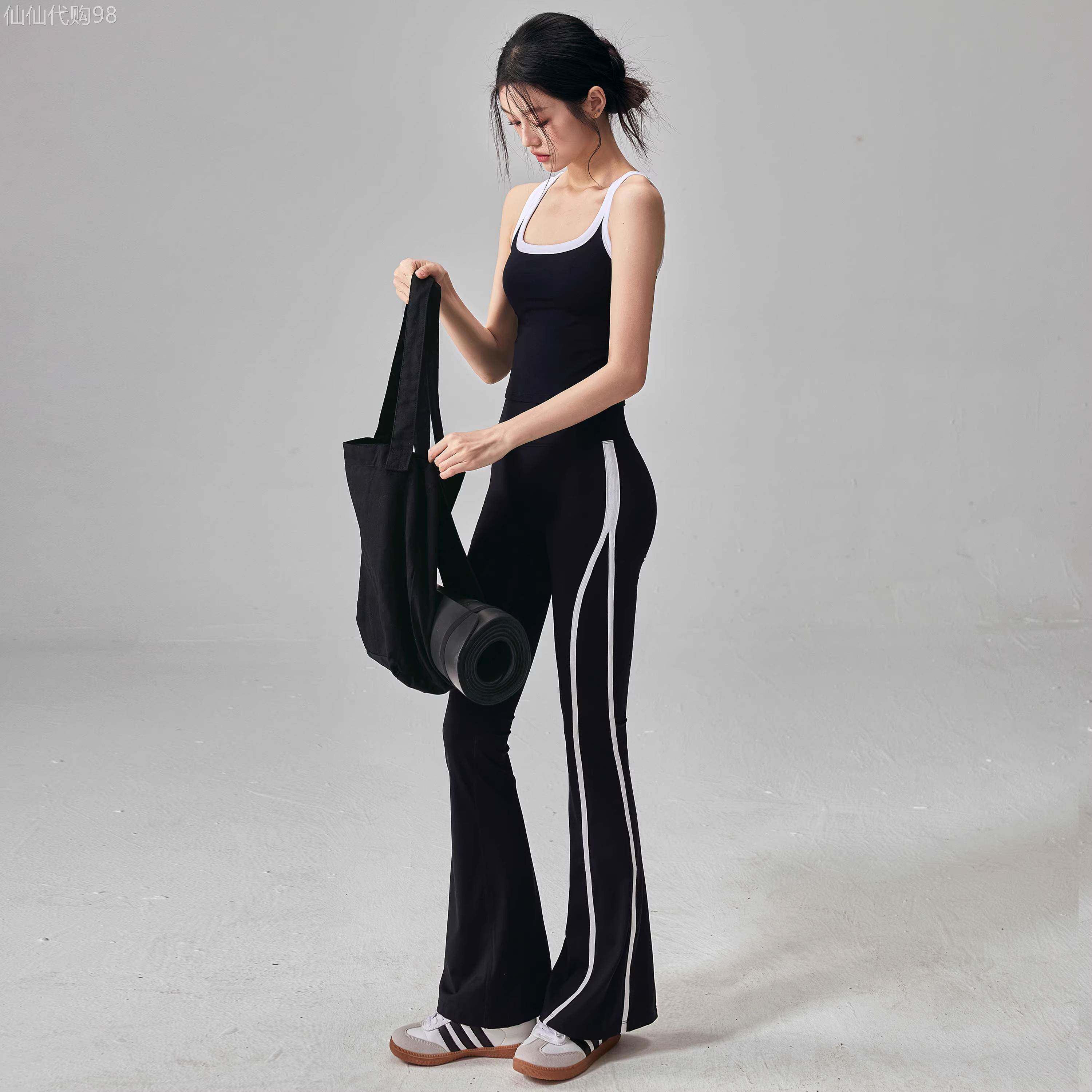 VALVOELITE带胸垫撞色瑜伽服女外穿运动背心普拉提训练健身服套装
