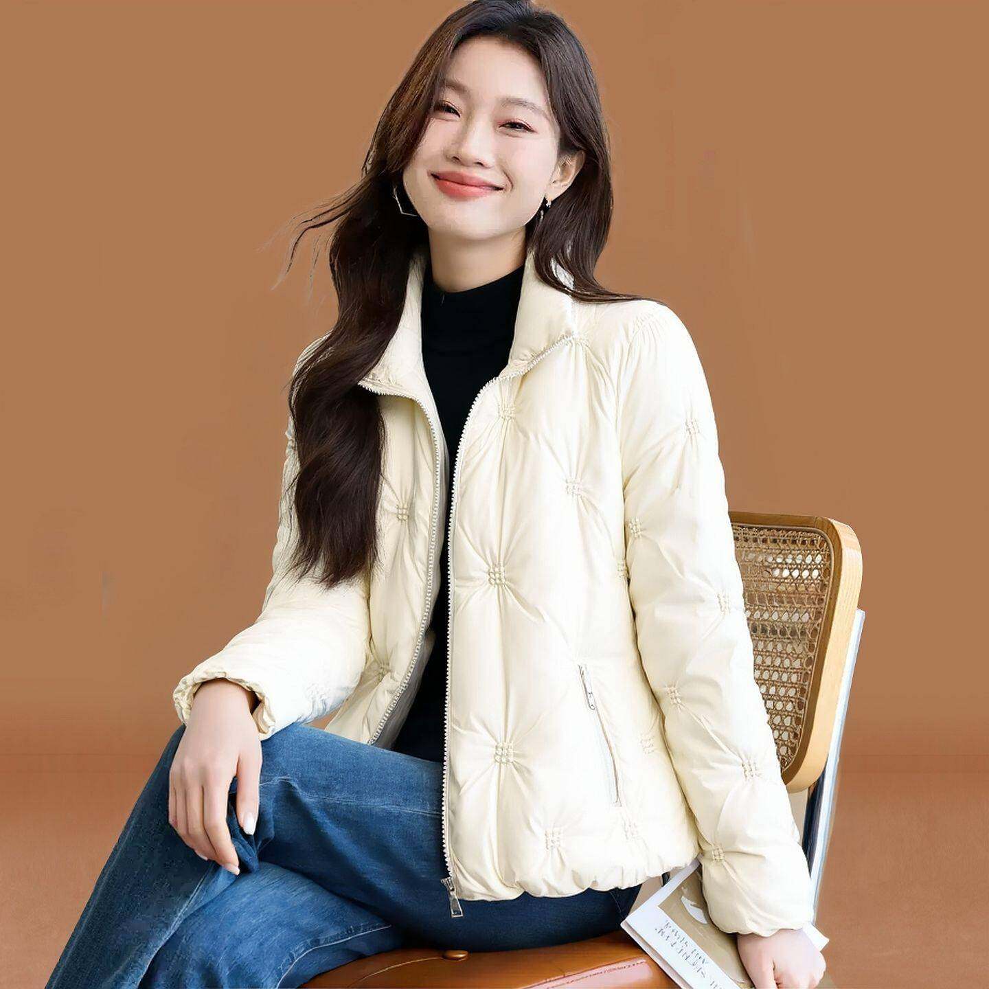 小个子高端短款立领黑色羽绒服202女冬新款时尚洋气流行爆款外套