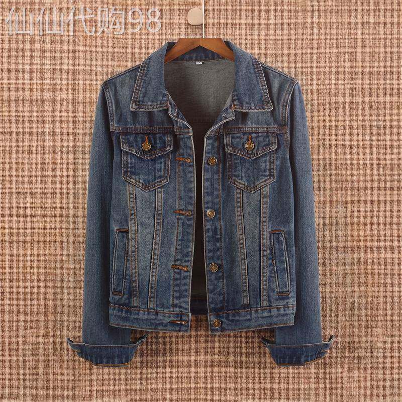 潮牌牛仔外套女春秋短款韩版新款修身显瘦正肩长袖大码牛仔服上衣