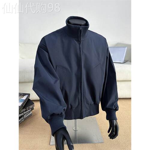 轻奢bomber飞行夹克外套男2025春秋季痞帅cleanfit廓形短款棒球服