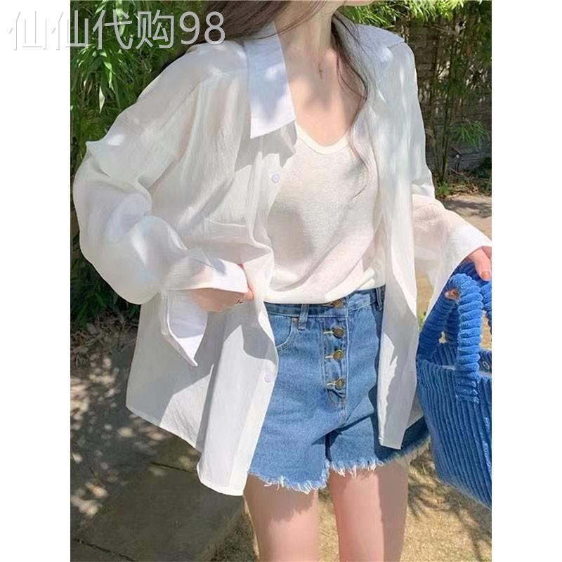 冰丝防晒衬衫女2026夏季薄款天丝衬衫法式高级感长袖开衫上衣外套图片