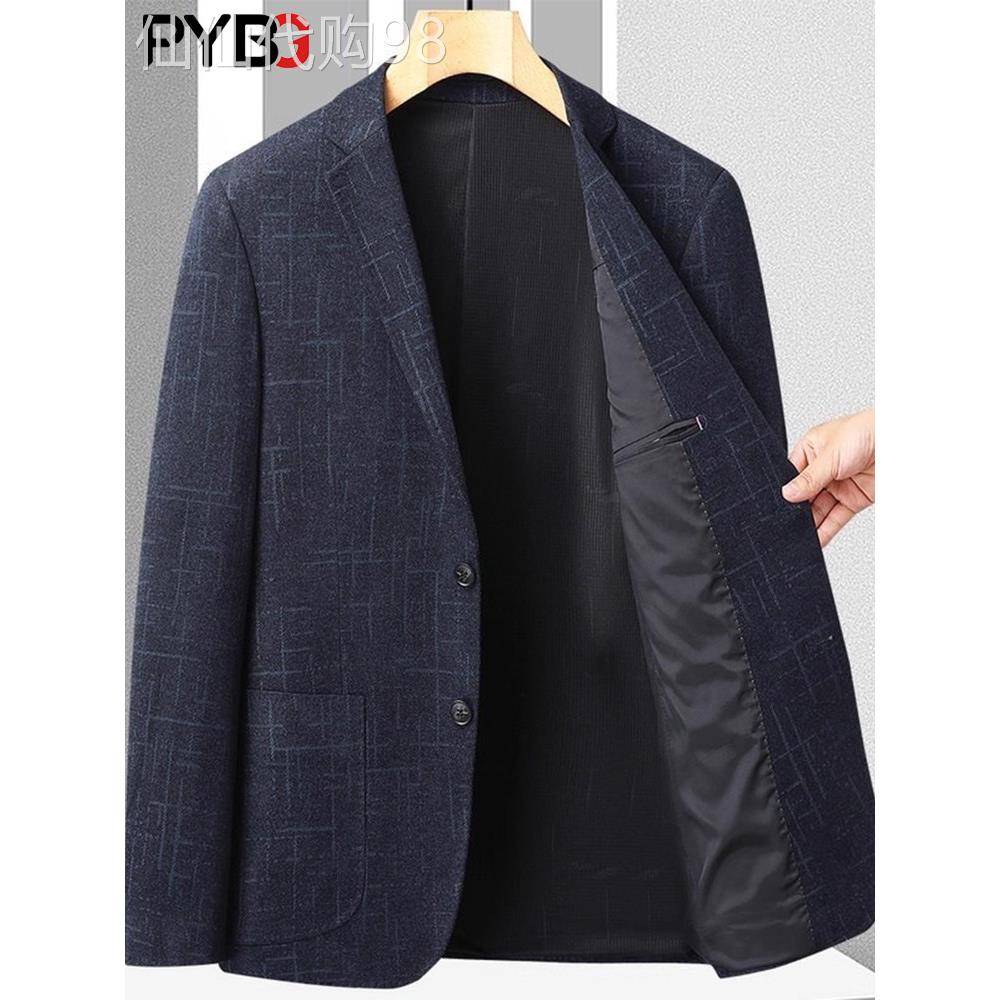 高端男士西装外套春秋季2025新款商务休闲西服正装中年男款爸爸装