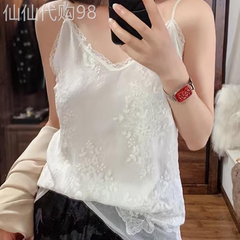 蕾丝小吊带背心女夏季薄款2026新款外穿宽松大码西装内搭打底上衣