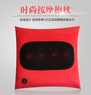 新款无线充电按摩枕颈部腰部多功能颈椎按摩器全身家用按摩靠垫