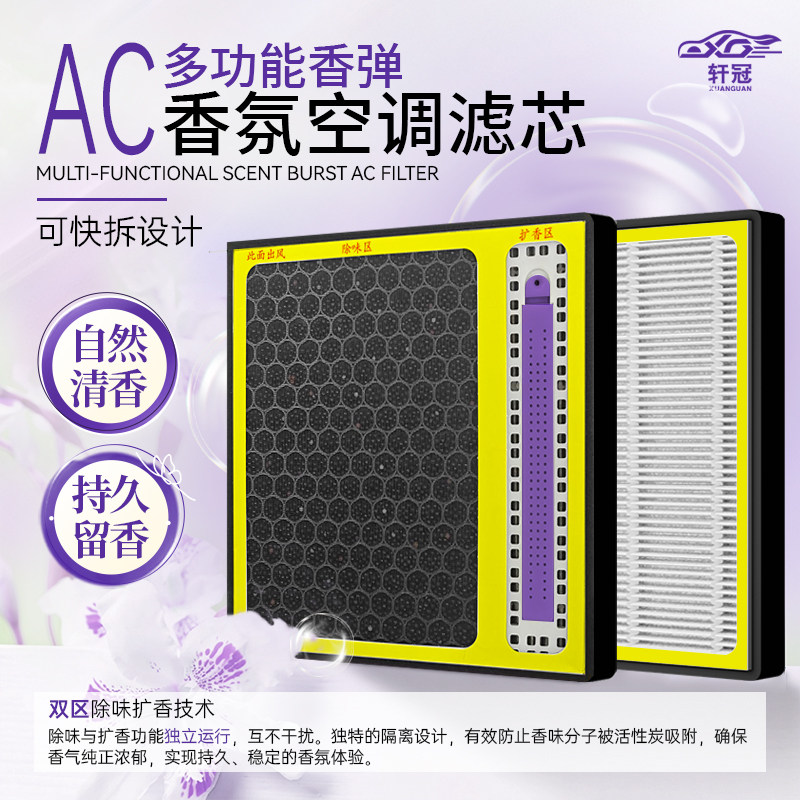 新能源香氛空调滤芯活性炭HEPA