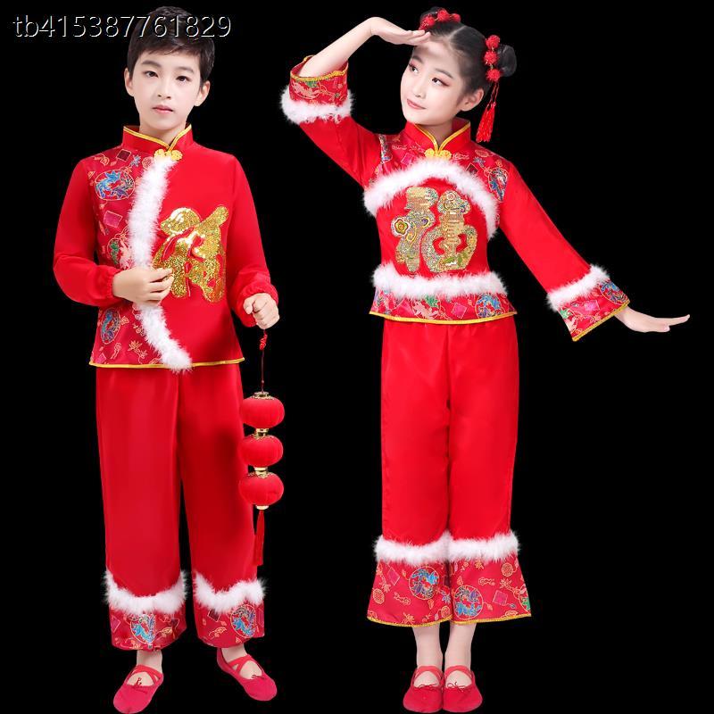 元旦儿童喜庆演出服中国