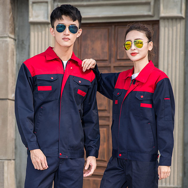 工作服套装男春秋劳保服耐磨