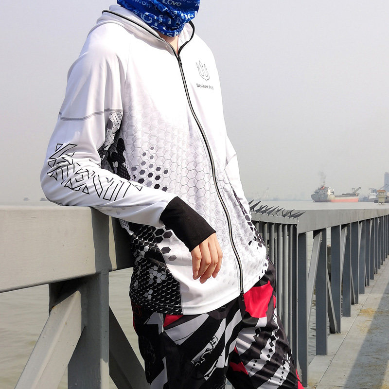 夏季防晒钓鱼服套装男款户外透气防紫外线垂钓服装速干超薄防晒衣