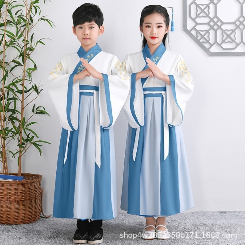 儿童古装男女童汉服中国风书童