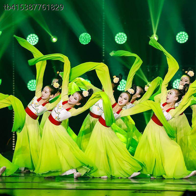 儿童水袖演出服女采薇舞