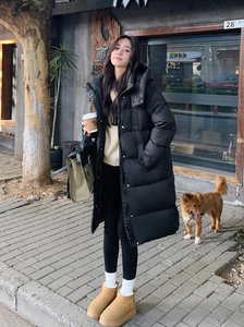 雅鹿羽绒服女中长款2024新款设计感时尚洋气90白鸭绒过膝加厚冬季